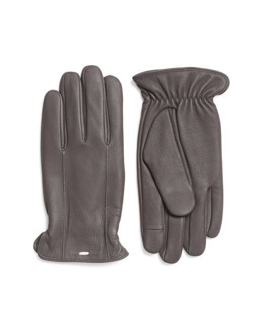 Rag & Bone Gray Evan Leather Gloves for men