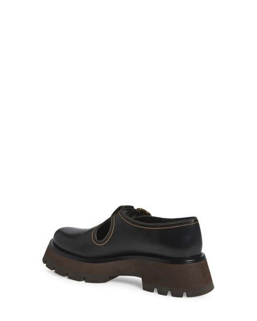 3.1 Phillip Lim Black Kate Lug Sole Mary Jane Loafer