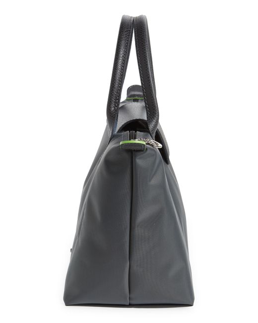 Longchamp Black Le Pliage Green Recycled Canvas Top Handle Bag