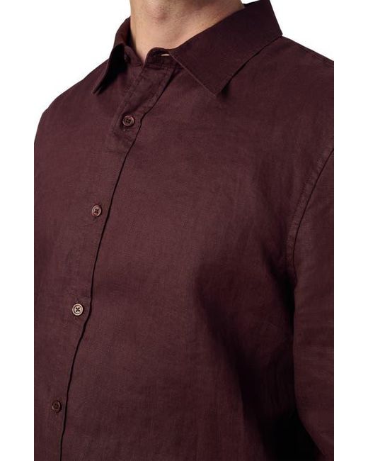 Joe's Jeans Purple Jakob Linen Button-Up Shirt for men
