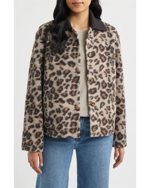 Bernardo Black Crop Flannel Jacket