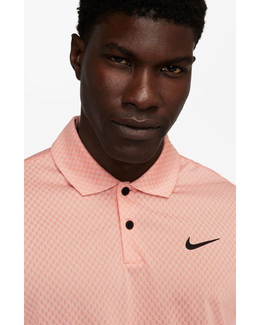 Nike Pink Dri-fit Jacquard Golf Polo for men