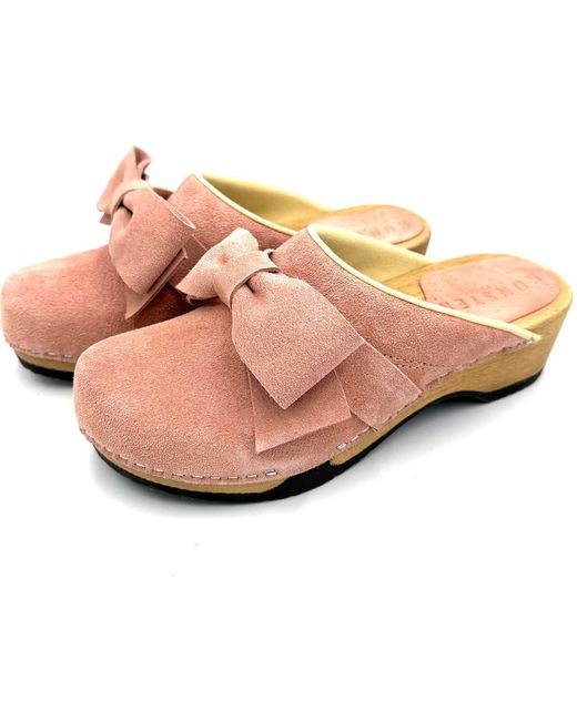 KUNSTEN Pink Embla Bow Clog