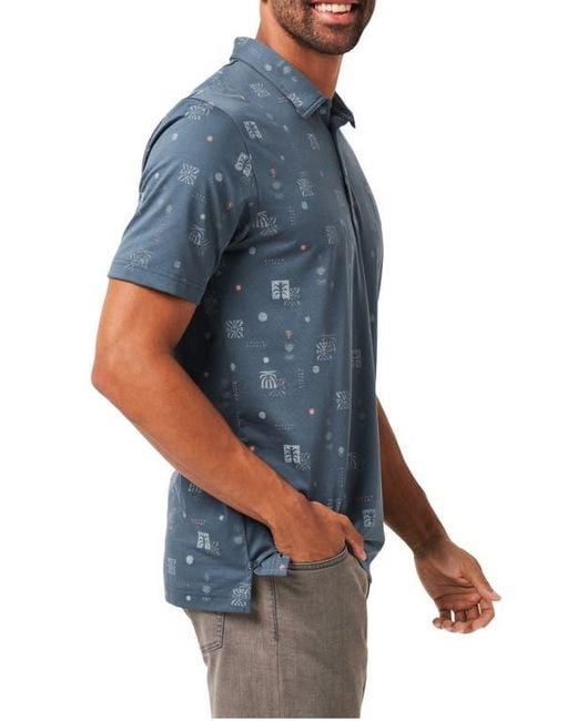 Travis Mathew Blue Quick Trip Polo for men