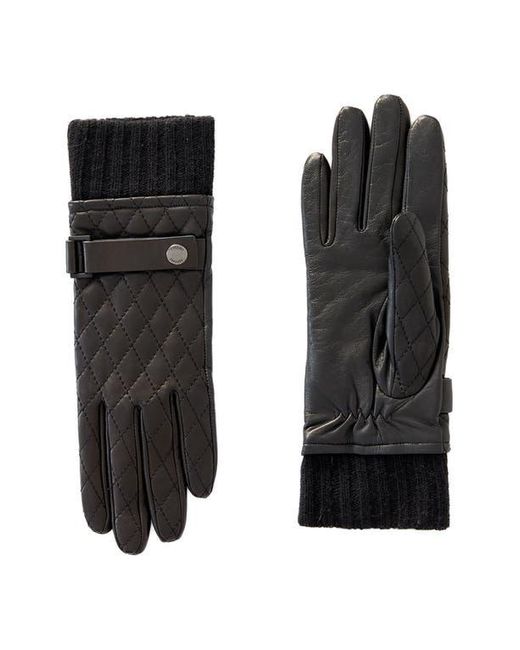 Mackage Black Fia Etip Quilted Leather Gloves