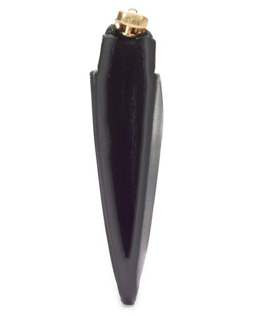 Vince Gray Leather Zip-Top Card Case