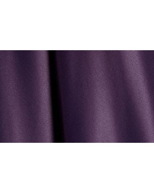 Alex Evenings Purple Surplice Neckline Satin Formal Dress