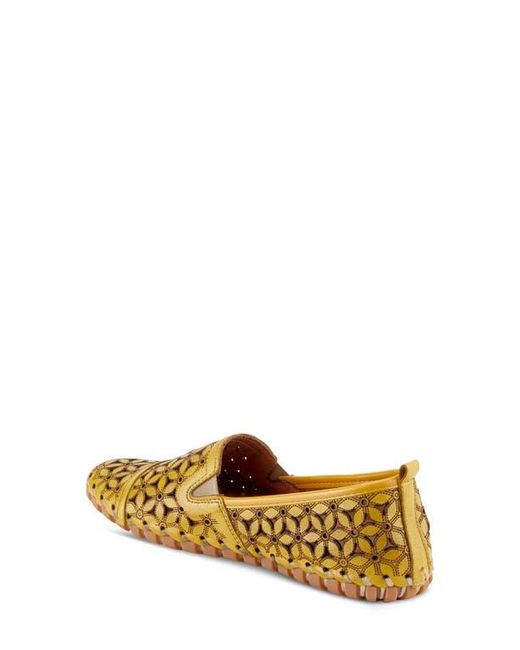 Spring Step Metallic Flowerflow Slide Sandal