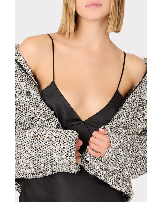 MILLY Gray Hayes Sequin Tweed Jacket