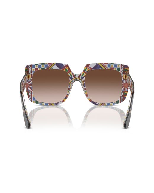 Dolce & Gabbana Brown 54mm Gradient Square Sunglasses