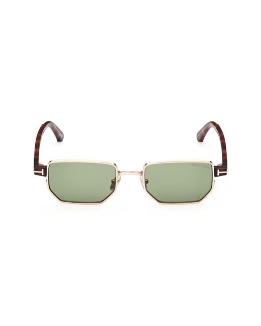 Tom Ford Green Liam 51Mm Rectangular Sunglasses for men