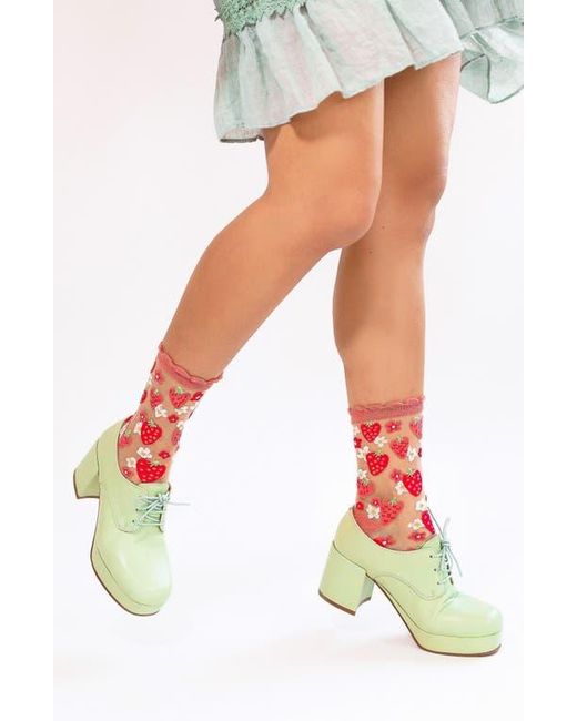 Sock Candy Red Eye Candy Assorted 2-Pack Sheer Crew Socks