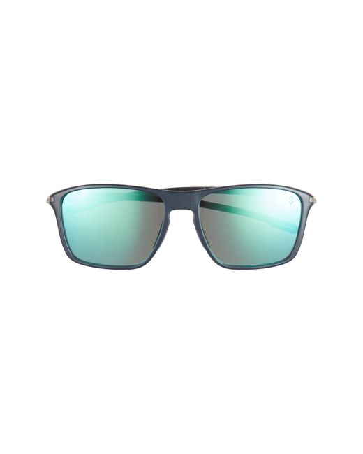 Tag Heuer Blue Vingt Sept 59mm Rectangular Sport Sunglasses for men