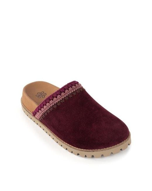 The Sak Red Bolinas Lug Sole Clog