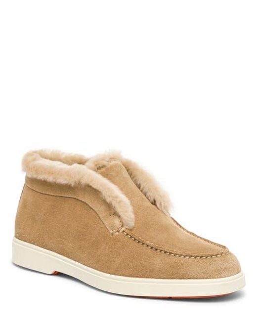 Santoni Natural Suede Desert Boot