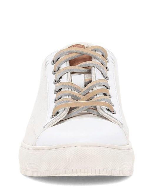Frye White Astor Cap Toe Low Top Sneaker for men