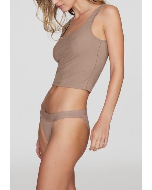 CUUP Brown The Square Neck Tank