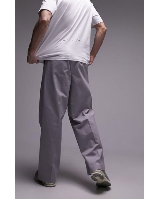 Topman Gray Extreme baggy Pants for men