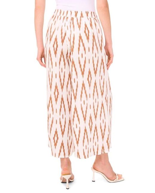 Vince Camuto Pink Ikat Print Wide Leg Drawstring Pants