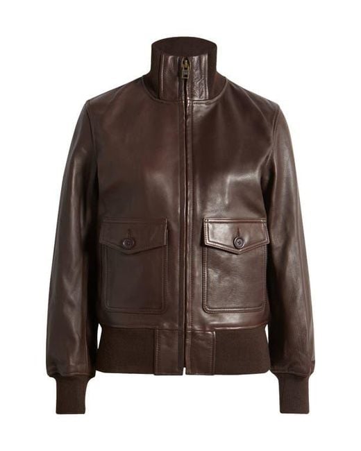 Schott Nyc Brown Leather Flight Jacket