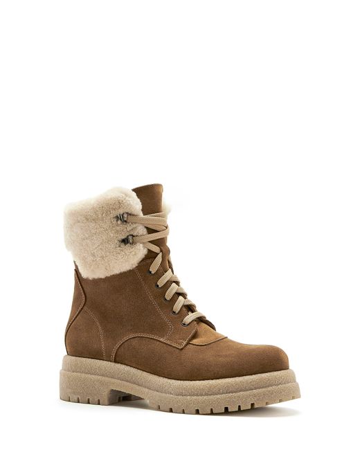 La Canadienne Victor Genuine Shearling Lined Waterproof Boot in Brown