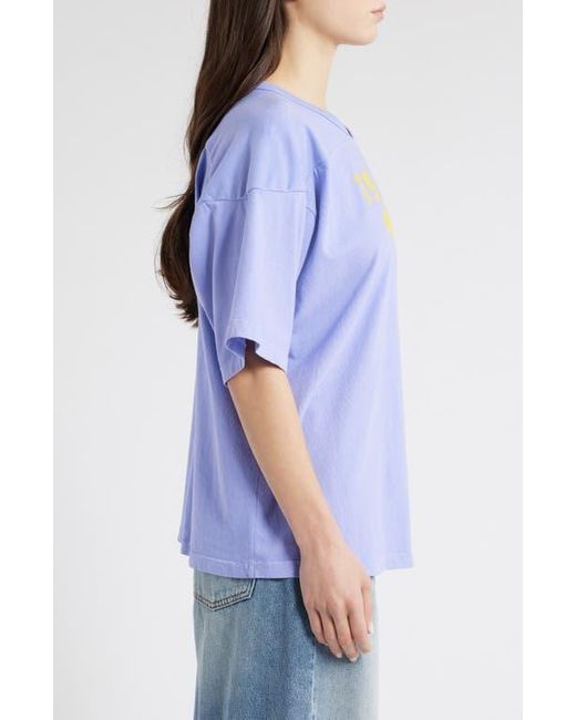 Daydreamer Purple 1932 Rowing V-Neck Cotton Graphic T-Shirt