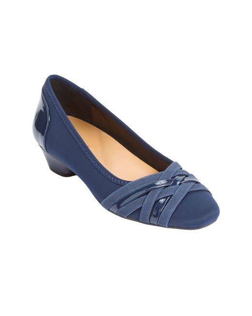 Comfortview Blue The Quinlan Slip On Pump