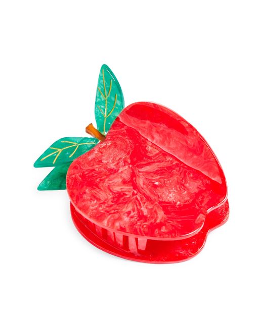 Solar Eclipse Red Big Apple Hair Clip