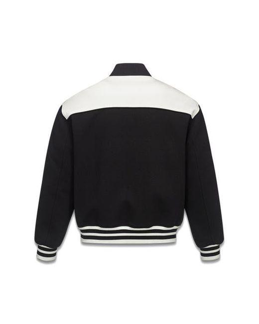 MCM Black Munchen Ponte Varsity Jacket for men