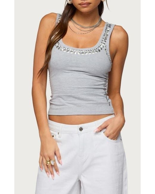 Edikted Blue Studded Tank