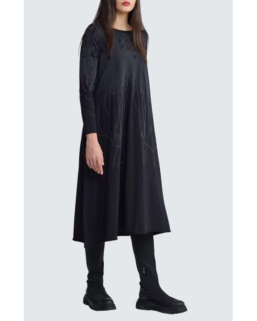 Luukaa Womens Black Lilith Printed Jersey Dress casual dresses