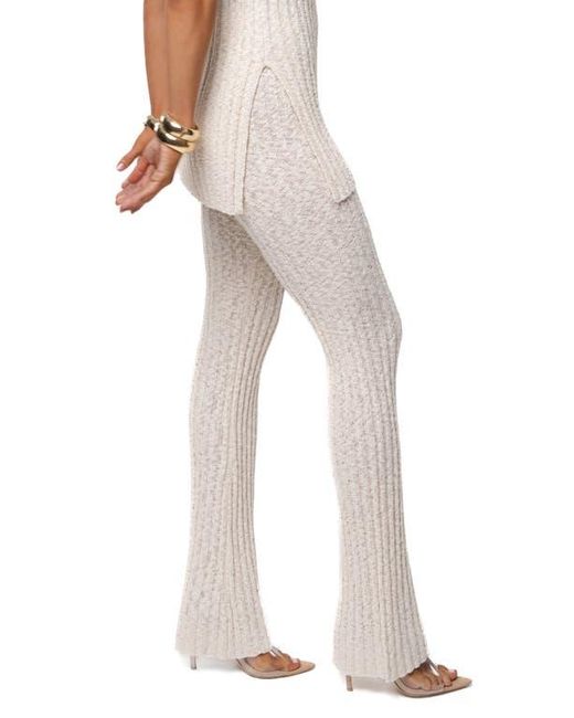 JLUXLABEL Natural Lanah Rib Knit Flare Pants