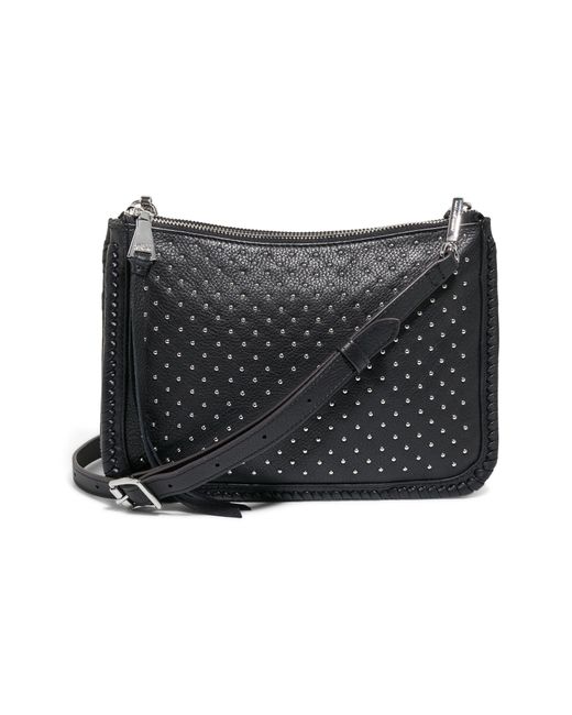 Aimee Kestenberg Gray Famous Double Zip Leather Crossbody Bag