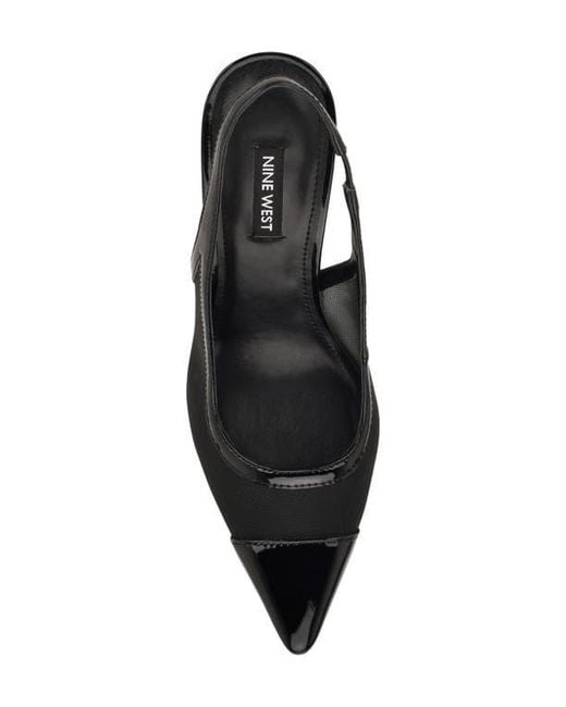 Nine West Black Jermain Slingback Pointed Toe Pump