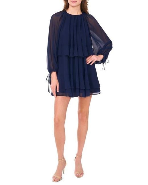 Parker Blue The Ivonne Long Sleeve Minidress