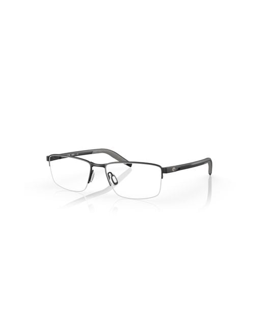 Costa Black 57Mm Rectangle Optical Glasses for men