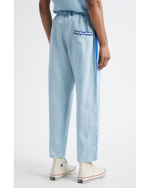 Bode Blue Seedling Stripe Pajama Pants for men