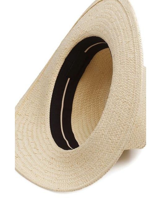 Rag & Bone Natural Cabochon Packable Straw Fedora