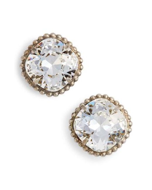 Lyst Sorrelli Cushion Cut Solitaire Stud Earrings In Metallic Sorrelli Metallic Cushion Cut Solitaire Stud Earrings Lyst