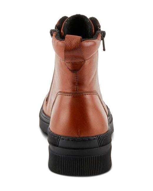 Spring Step Brown Hoylein Combat Boot