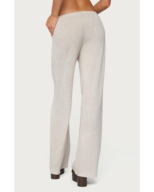 Edikted Natural Camdyn Low Rise Drawstring Lounge Pants
