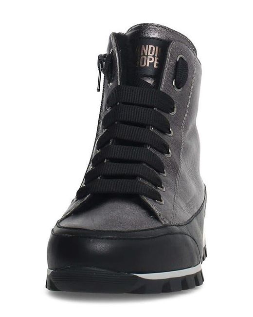 Candice Cooper Janis Mid Sneaker Donna - Pelle Laminata Effetto Lunare E Suola Gomma