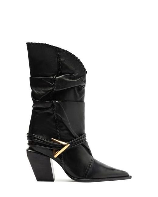 SCHUTZ SHOES Black Sable Pointed Toe Boot
