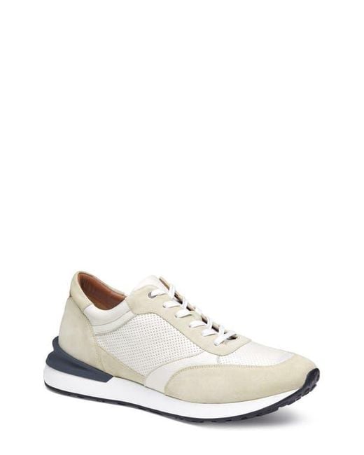 Johnston & Murphy White Briggs Perforated Sneaker for men