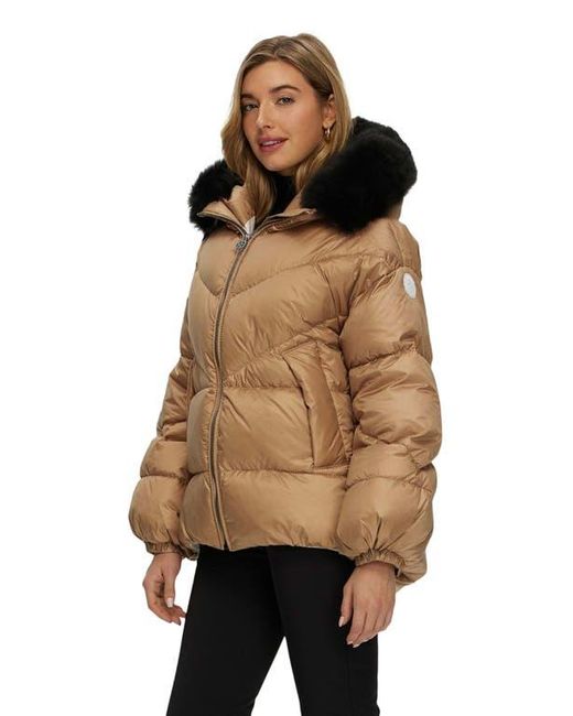 Gorski Natural Apres-Ski High-Low Jacket With Toscana Detachable Trim