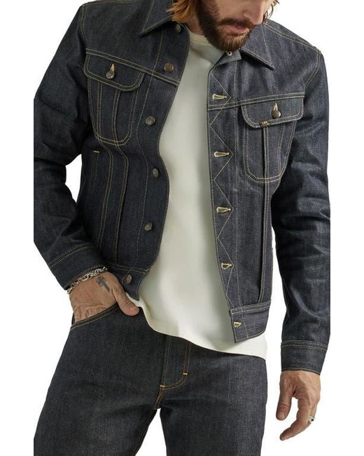 Lee Jeans 101 Rider Denim Trucker Jacket in Black for Men | Lyst