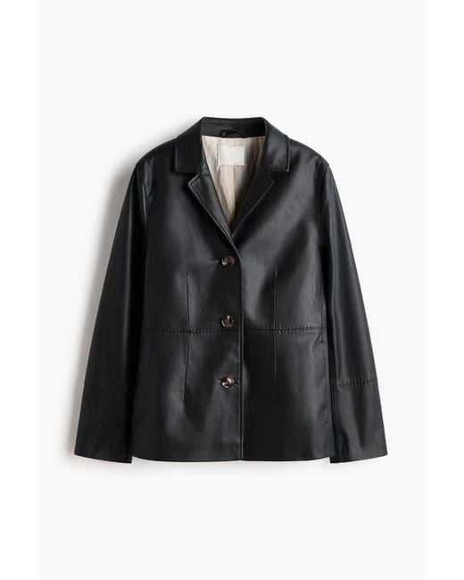 H&M Black Coated Jacket
