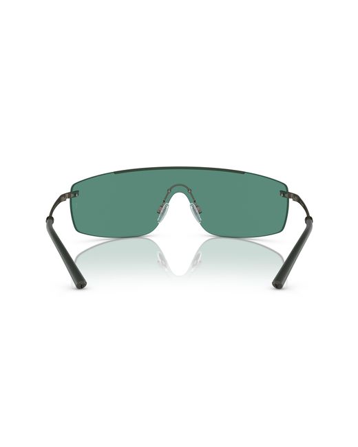 Oliver Peoples Green Roger Federer 138mm Rimless Shield Sunglasses for men