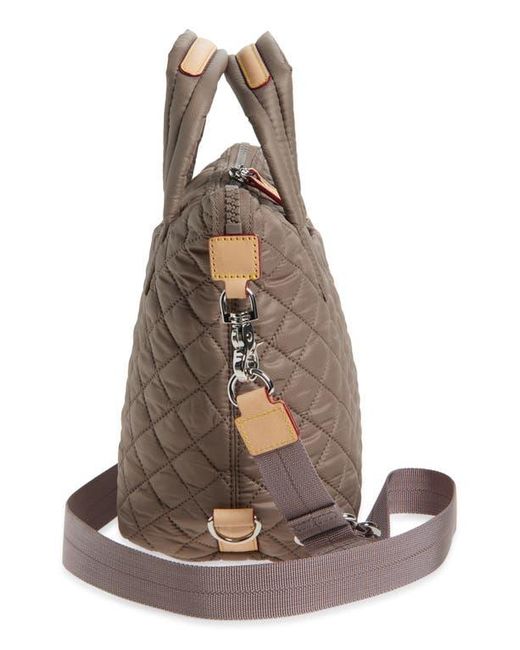 MZ Wallace Brown Small Sutton Quilted Nylon Deluxe Tote