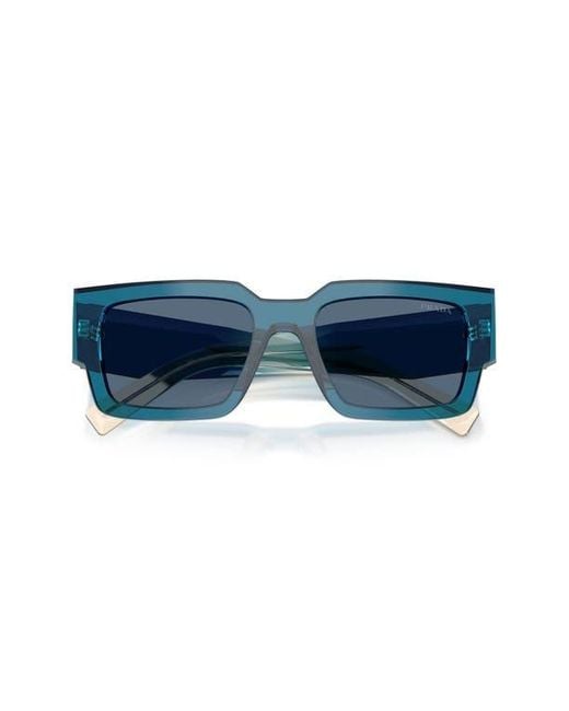 Prada Blue 54Mm Rectangular Sunglasses for men